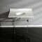 Fauceture 36" x 22" Carrara Marble Vanity Top with Clear Acrylic Console Legs, Carrara Marble/Polished Nickel KVPB3630MA6 - alternate 3